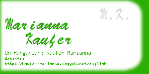 marianna kaufer business card